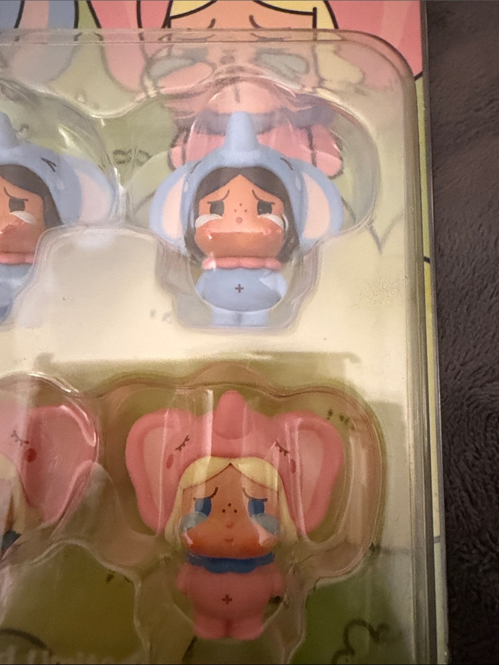 Thailand exclusive Crybaby The Elephant Set of 6- Blue & Pink.